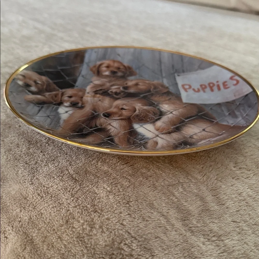 Franklin Mint ASPCA Adopt a Puppy Plate